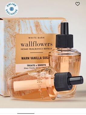 “WARM VANILLA SUGAR” by BBW/WB, 2-Pack Wallflowers Home Fragrance Refills, NIB
